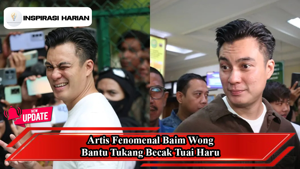 Artis Fenomenal Baim Wong Bantu Tukang Becak Tuai Haru