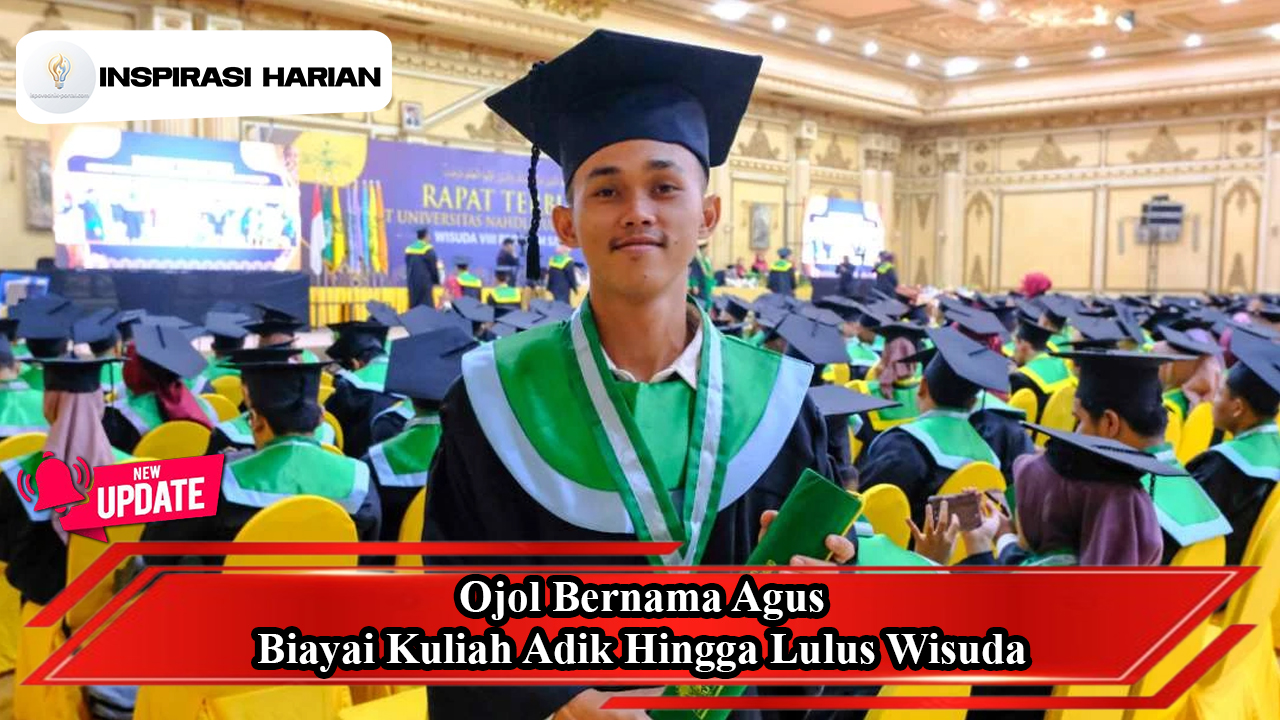 Ojol Bernama Agus Biayai Kuliah Adik Hingga Lulus Wisuda